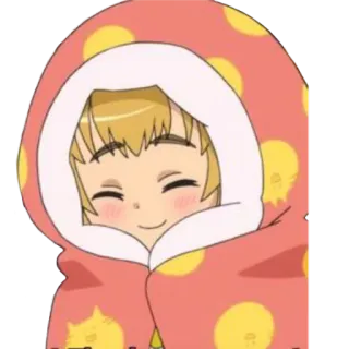 😊 Anime, Cartoon, Decke, Kuschelig, Niedlich, Fröhlich whatsapp sticker