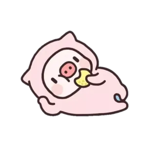 🥣 豚, 可愛い, 漫画, 動物, 軽食, 食べ物 telegram sticker