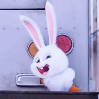 🍧 Snowball The Secret Life of Pets cartoon, rabbit, bunny, cute, animal, animated telegram sticker
