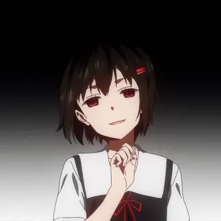 🥴 Аниме, Девушка, Улыбка, Мультфильм, Персонаж telegram sticker