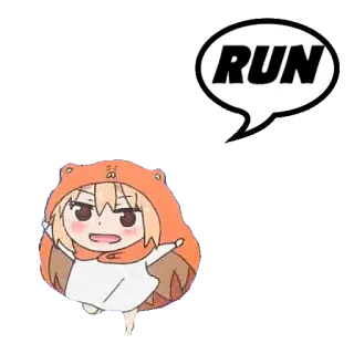 🏃‍♀️ RUN course, animé, dessin animé, manga whatsapp sticker