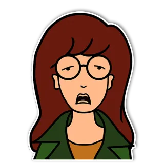 😩 Daria Morgendorffer Daria daria, dibujos animados, años 90, mtv, sarcástico, adolescente whatsapp sticker