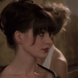 😏 Anne Hathaway actress, portrait, woman, celebrity telegram sticker