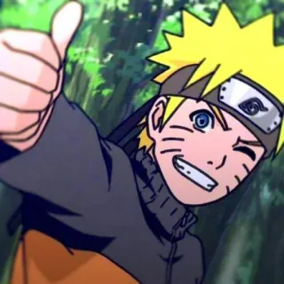 🎌 Naruto Uzumaki Naruto Naruto, anime, manga, thumbs up, cartoon character, ninja, smiling telegram sticker