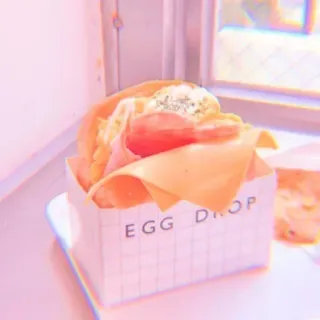 🍥 EGG DROP egg drop, sandwich, food, breakfast, egg, cheese, ham telegram sticker