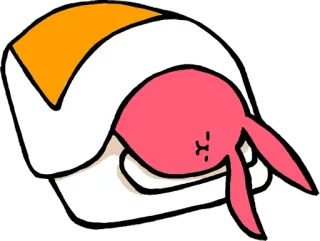 😊 Hase, Häschen, schläfrig, schlafend, Tier, süß, Cartoon whatsapp sticker