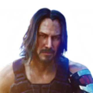 😁 Johnny Silverhand Cyberpunk 2077 cyberpunk, johnny silverhand, keanu reeves, video game, character telegram sticker