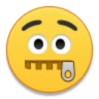 🤐 Émoji, Bouche cousue, Silence, Secret telegram sticker