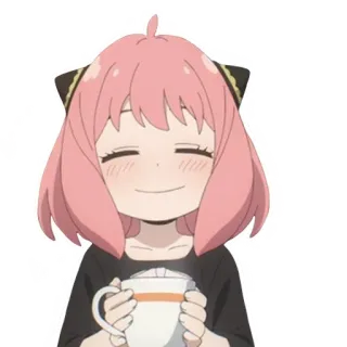 ☕ Anya Forger Spy x Family Anime, Spy x Family, Anya Forger, Lucu, Kartun, Kawaii, Gadis whatsapp sticker