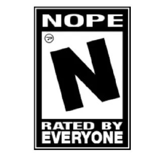 🙊 NOPE non, noté par tous, humour, drôle, mème, rejet telegram sticker