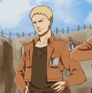 😐 Reiner Braun Attack on Titan Anime, Personaggio, AOT, Reiner, Braun telegram sticker