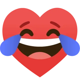 🌟 heart, emoji, laughing, crying, happy, red, funny, pixelated telegram sticker