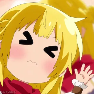 ⛓ Anime, Cartoon, Grappig, Leuk, Personage, Blond haar telegram sticker