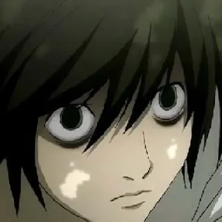 📓 L Lawliet Death Note Аниме, Детектив, Интеллектуальный, Серьезный, Л telegram sticker