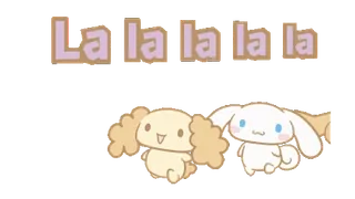 ⭐ La la la la la cute, cartoon, animals, sanrio, cinnamoroll telegram sticker