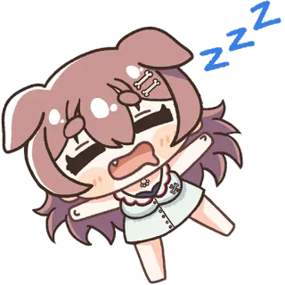 💤 ZZZ sleeping, dog, sleepy, cartoon, cute, kawaii telegram sticker