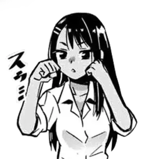 🖤 スチャ anime, manga, girl, boxing pose telegram sticker