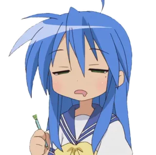 😪 Konata Izumi Lucky Star anime, Konata, Lucky Star, adormilado, aburrido telegram sticker
