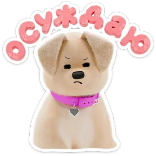🐶 Осуждаю 개, 강아지, 판사, 만화 telegram sticker