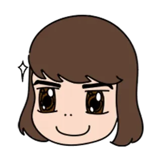 🐼 卡通, 可爱, 头部, 动漫, 微笑, 脸 telegram sticker