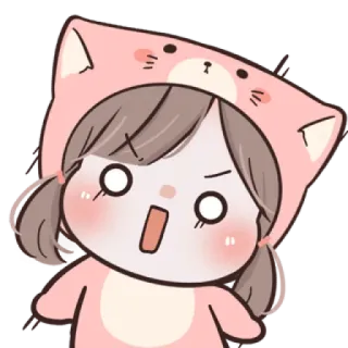 🐱 cartoon, character, cute, pink, angry, anime telegram sticker