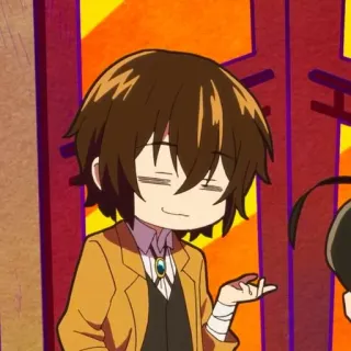 ☕️ Osamu Dazai Bungou Stray Dogs Аниме, Чиби, Осаму Дазай, Bungou Stray Dogs telegram sticker