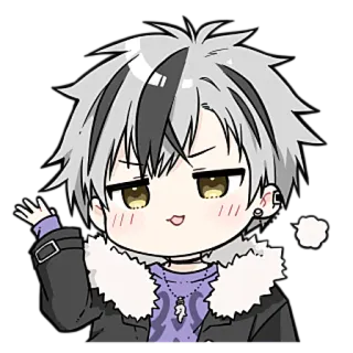 😏 anime, manga, kawaii, chibi, cute, sticker, cartoon telegram sticker