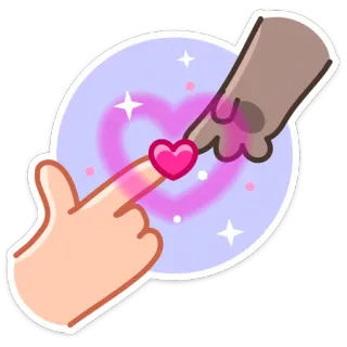 ❤️ сердце, палец, любовь, прикосновение, отношения, нежность telegram sticker