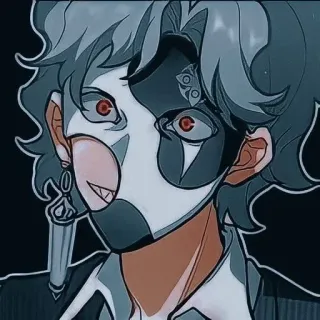 💤 Il Dottore Genshin Impact Il Dottore, Genshin Impact, Bösewicht, Anime, Maske, Arlecchino telegram sticker