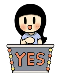 👌 YES yes, affirmative, agree, approval, cartoon telegram sticker