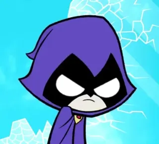 🧿 Raven Teen Titans Go! kartun, karakter, Teen Titans, Raven telegram sticker