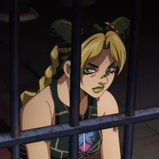 🌊 Jolyne Cujoh JoJo's Bizarre Adventure anime, jojo, jolyne, cujoh, jojos bizarre adventure, stone ocean, character, female, prison telegram sticker