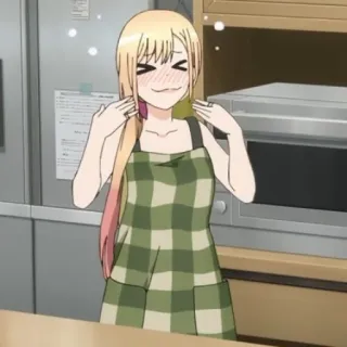 🥟 anime, girl, apron, kitchen, cute telegram sticker