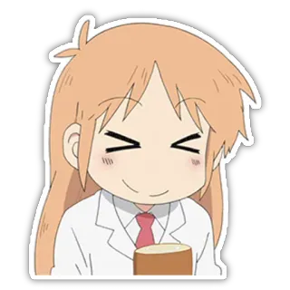 😆 Hakase Shinonome Nichijou Anime, Kreskówka, Hakase, Shinonome, Nichijou, Słodkie telegram sticker