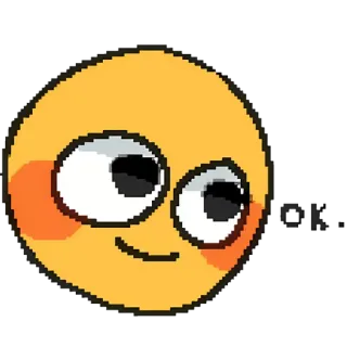 🌝 Emoji, Słodkie, Rumieniec, Szczęśliwy, Żółty telegram sticker