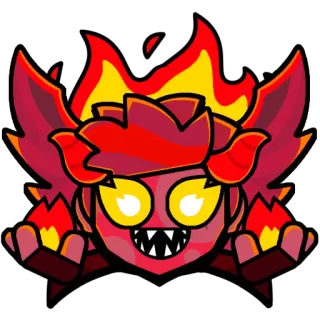 👺 duivel, monster, vuur, demon, cartoon, slecht, hel telegram sticker