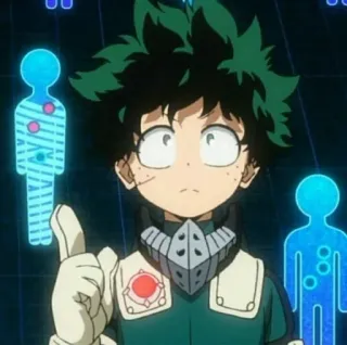🤕 Izuku Midoriya My Hero Academia Anime, My Hero Academia, Izuku Midoriya, Deku whatsapp sticker