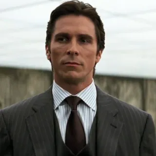 🦇 Bruce Wayne christian bale, batman, dc comics, movie, actor, serious, suit telegram sticker