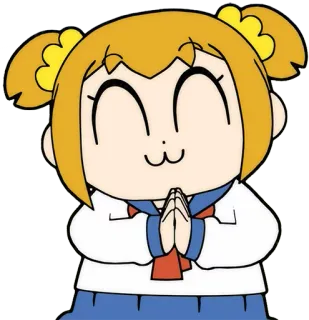 😊 Popuko Pop Team Epic Pop Team Epic, Popuko, anime, manga, cute, school uniform telegram sticker