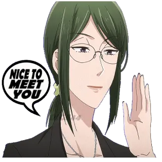 🤝 NICE TO MEET YOU Anime, Donna, Saluto, Amichevole telegram sticker