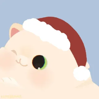 ✨ gato, natal, gorro de papai noel, fofo, animal telegram sticker