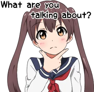 🤔 What are you talking about? anime, girl, question, thinking, curious telegram sticker