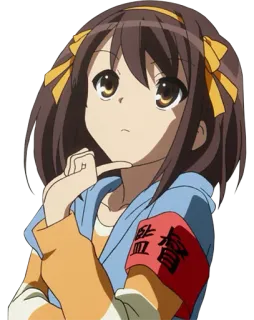 🤔 Haruhi Suzumiya The Melancholy of Haruhi Suzumiya 方义倶 Anime, Schule, Mädchen, Fiktion, Melancholie, Haruhi, Suzumiya whatsapp sticker
