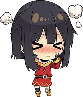 😖 Megumin Konosuba Аниме, Мегумин, Коносуба, Чиби, Стикер telegram sticker