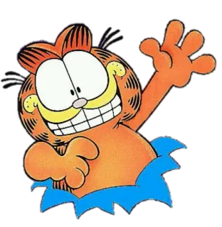 👋 Garfield gato, desenho animado, laranja, garfield, humor, engraçado, quadrinhos telegram sticker
