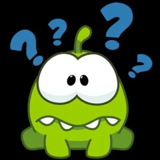 ❔ cute, monster, green, question, cartoon telegram sticker
