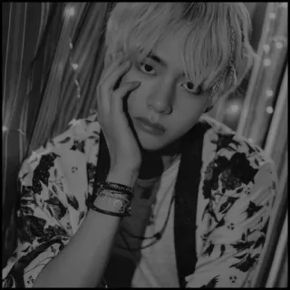 🌑 V kpop, bts, v, kim taehyung, sänger, idol, promi telegram sticker