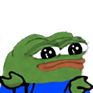 🤷‍♂️ Pepe the Frog 青蛙, 佩佩, 表情包, 伤心, 绿色 telegram sticker