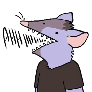 🎵 rata, animal, dibujo animado, personaje, ilustración, roedor whatsapp sticker