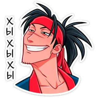 😀 ХЫ ХЫ ХЫ karakter, lucu, seringai, animasi telegram sticker
